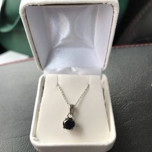 1 carat black diamond necklace